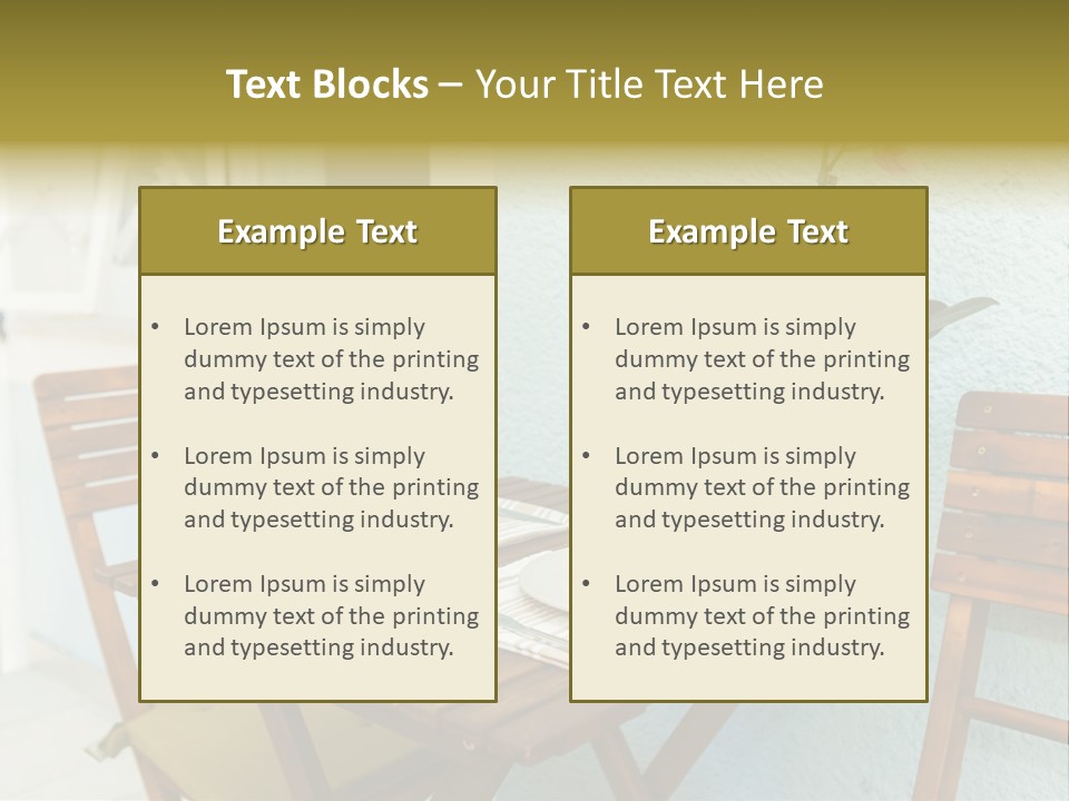 Table On The Balcony PowerPoint Template
