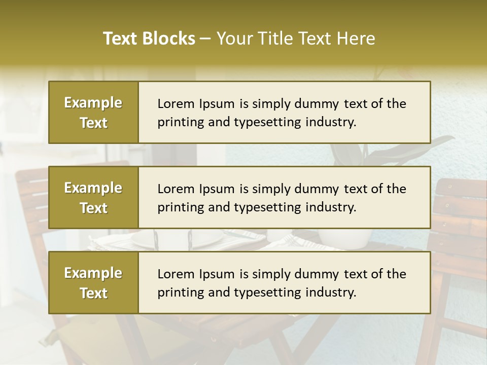 Table On The Balcony PowerPoint Template