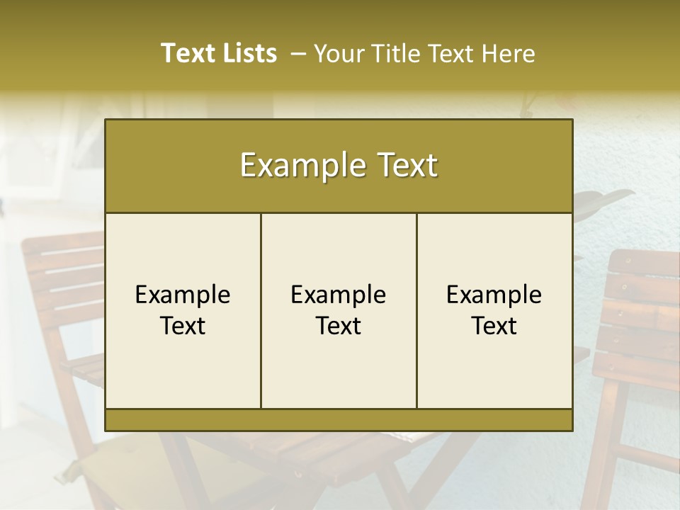 Table On The Balcony PowerPoint Template