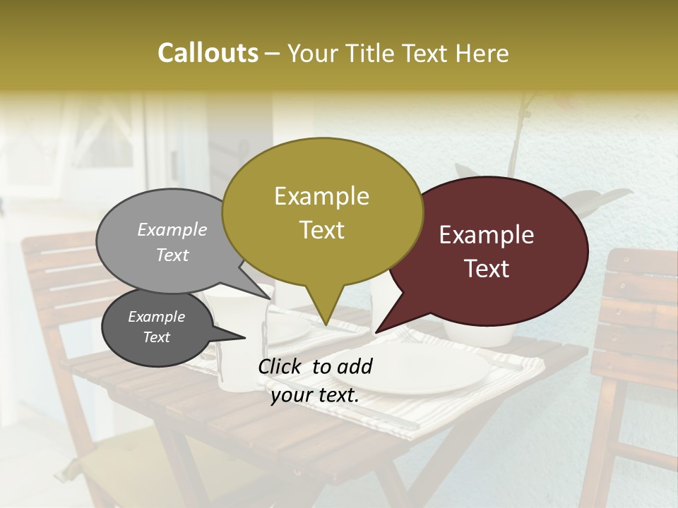 Table On The Balcony PowerPoint Template