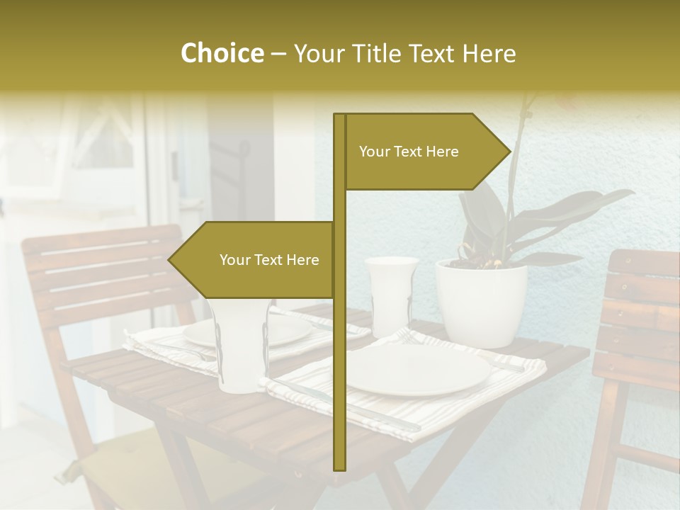 Table On The Balcony PowerPoint Template