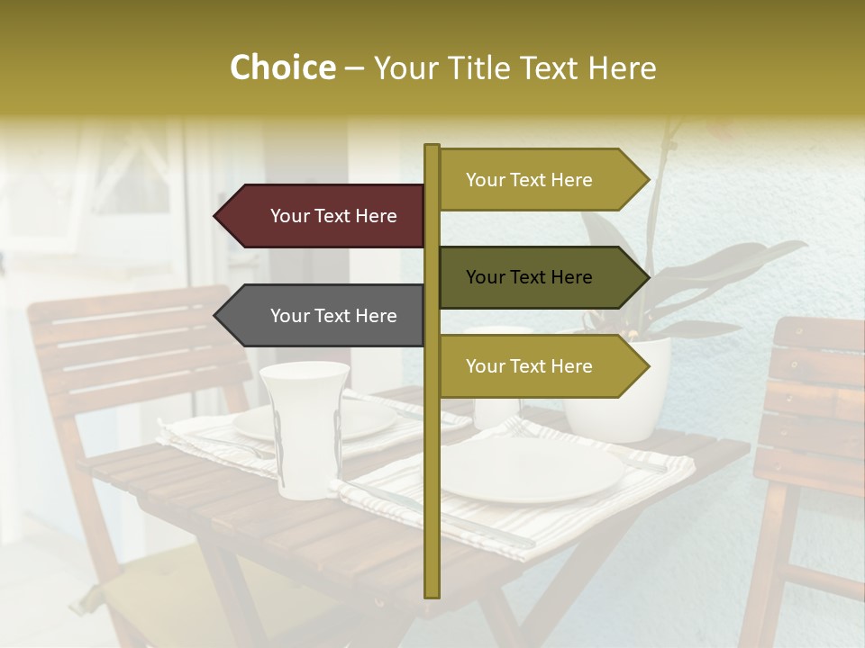 Table On The Balcony PowerPoint Template