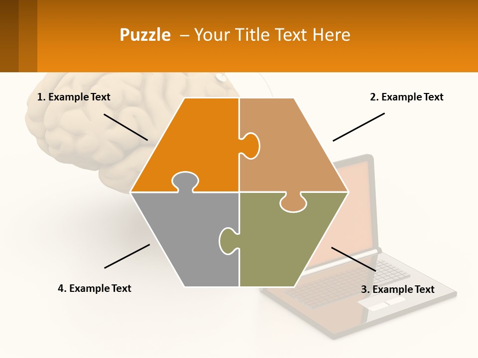 Connecting A Computer To The Brain PowerPoint Template