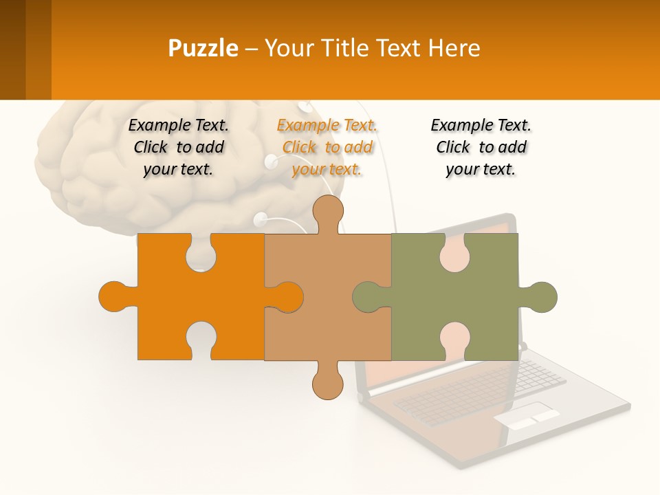 Connecting A Computer To The Brain PowerPoint Template