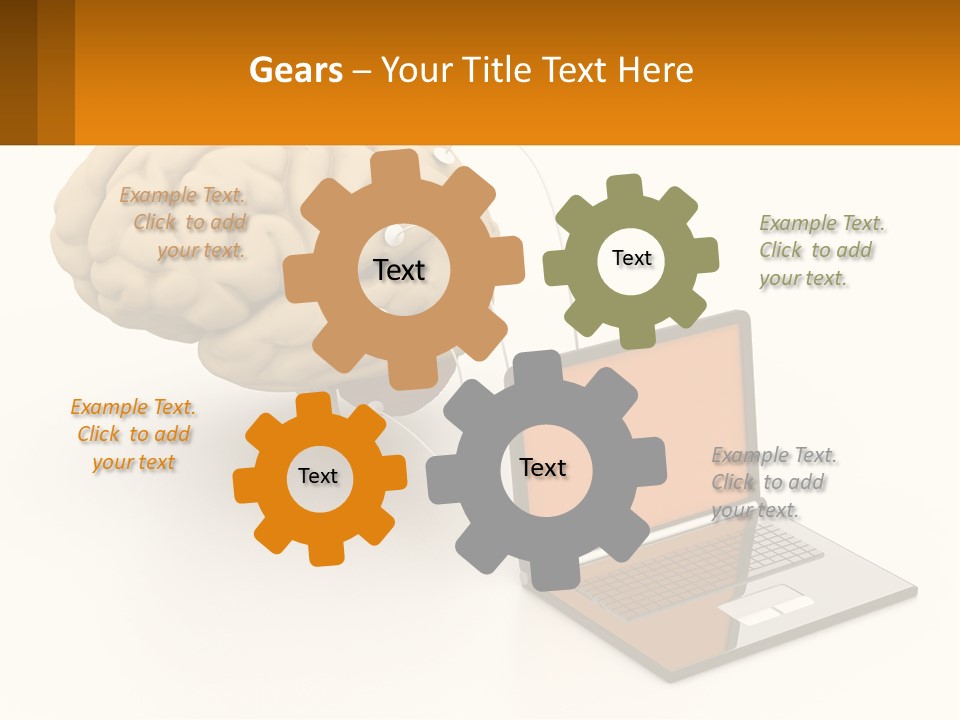 Connecting A Computer To The Brain PowerPoint Template