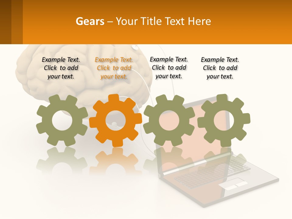 Connecting A Computer To The Brain PowerPoint Template