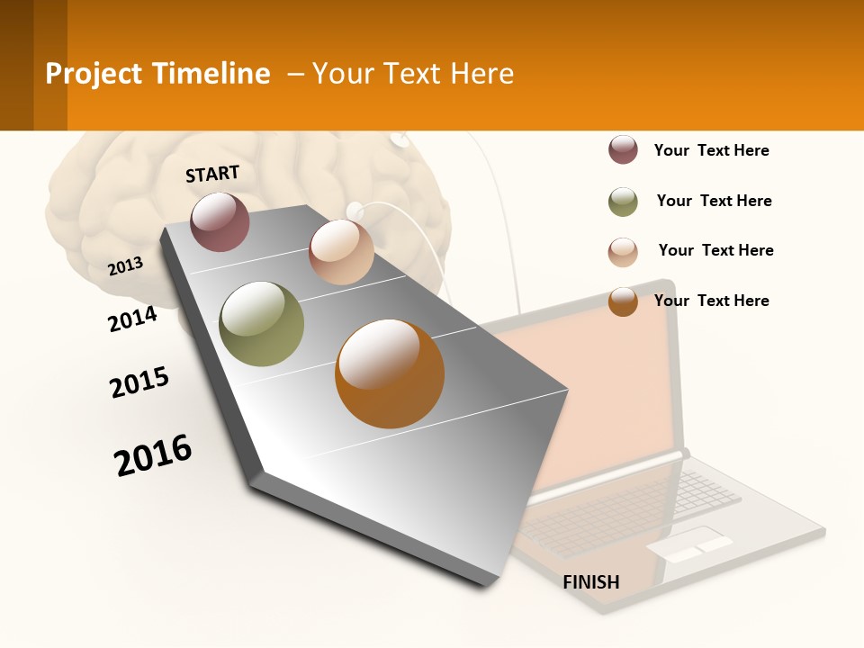 Connecting A Computer To The Brain PowerPoint Template