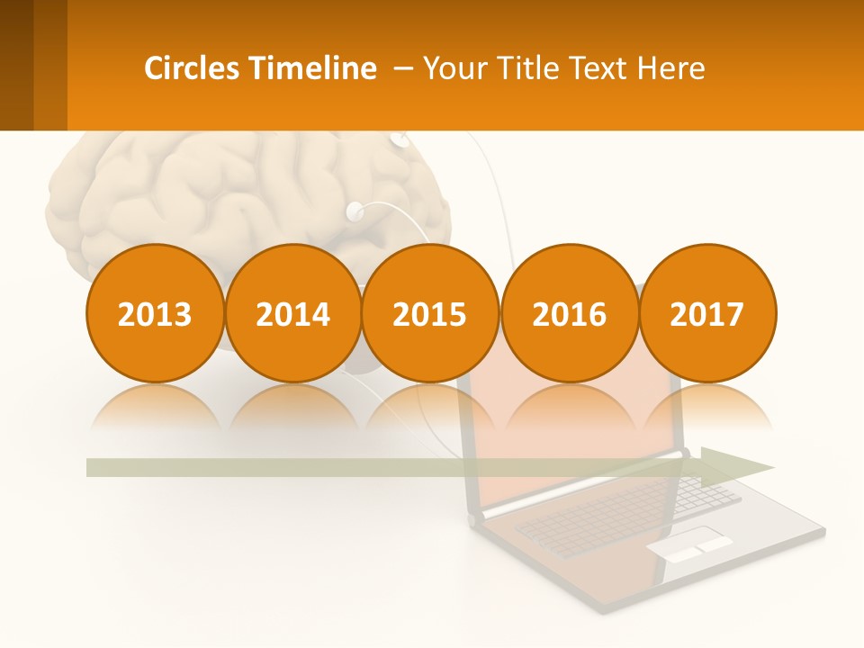 Connecting A Computer To The Brain PowerPoint Template