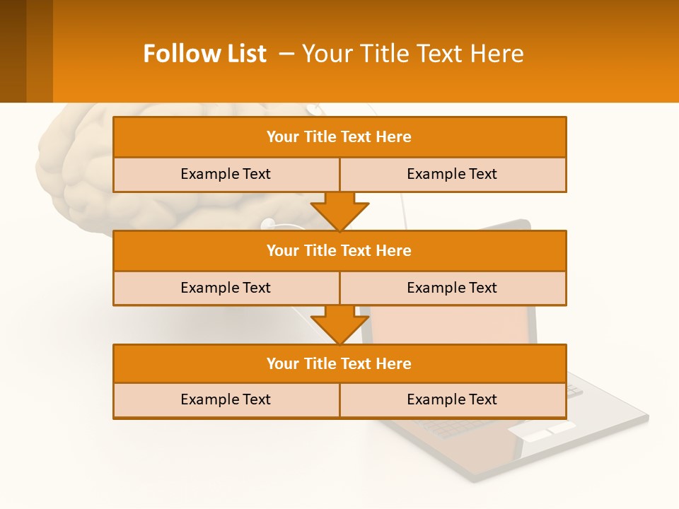 Connecting A Computer To The Brain PowerPoint Template