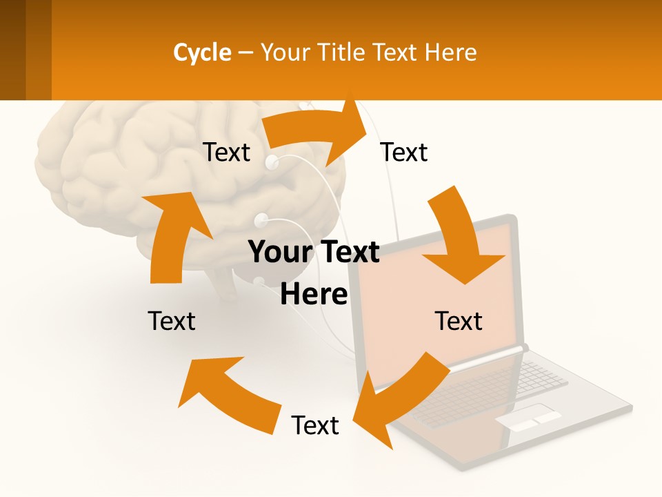 Connecting A Computer To The Brain PowerPoint Template