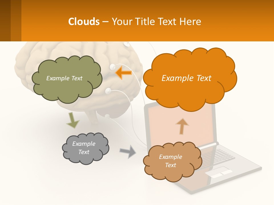 Connecting A Computer To The Brain PowerPoint Template