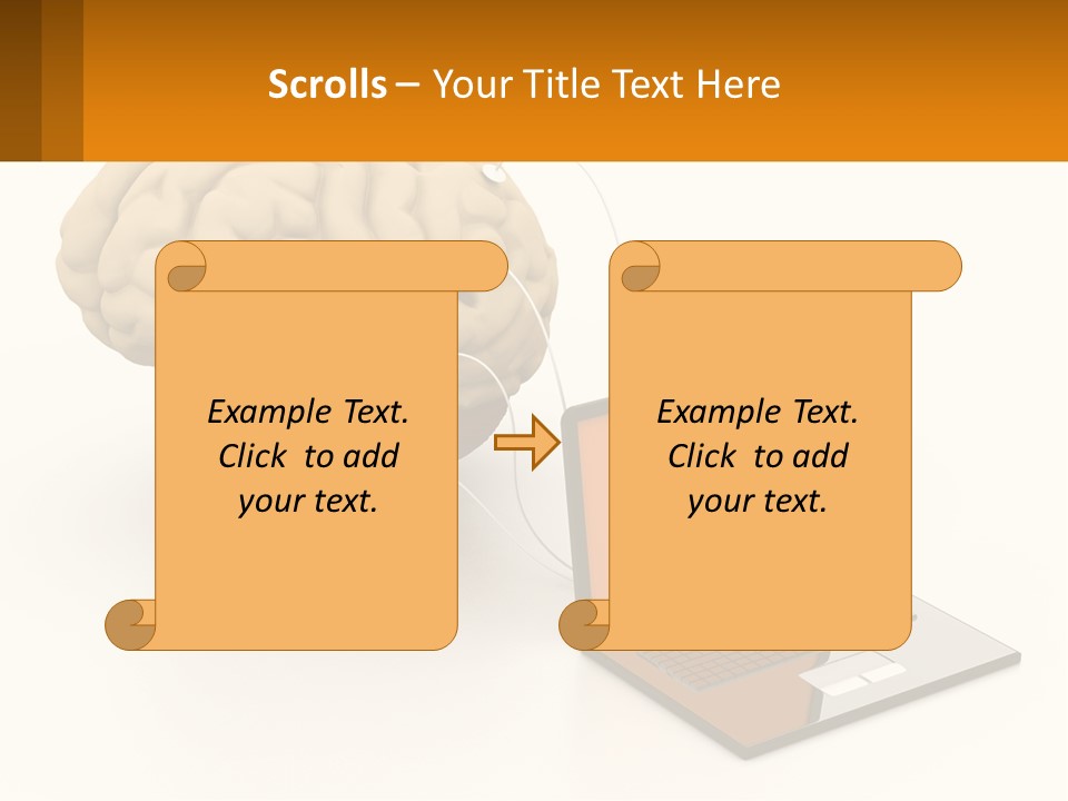 Connecting A Computer To The Brain PowerPoint Template