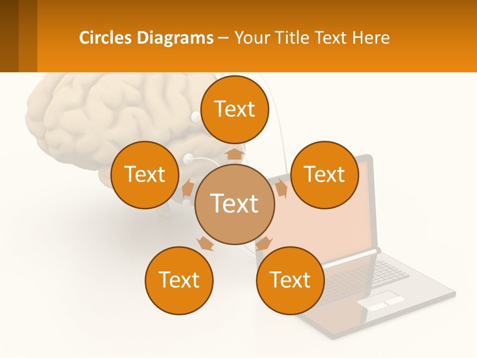 Connecting A Computer To The Brain PowerPoint Template