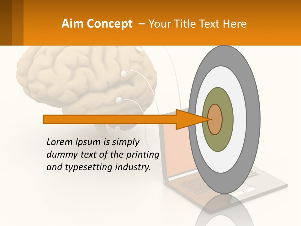 Connecting A Computer To The Brain PowerPoint Template