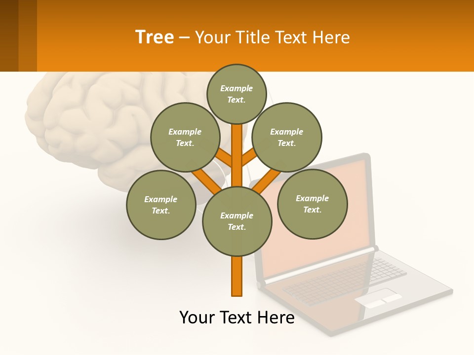 Connecting A Computer To The Brain PowerPoint Template
