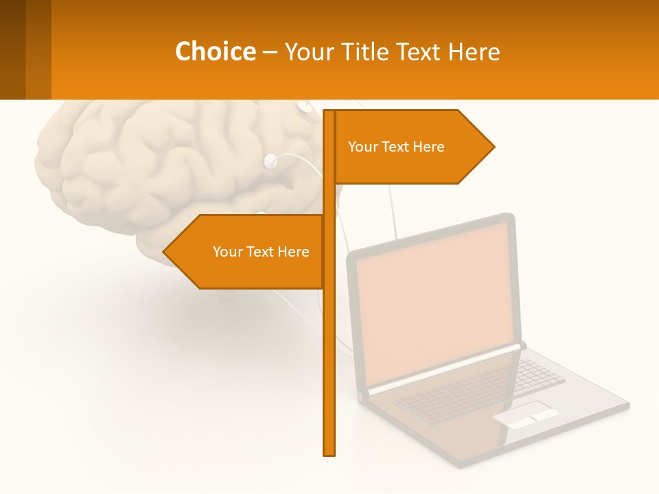 Connecting A Computer To The Brain PowerPoint Template