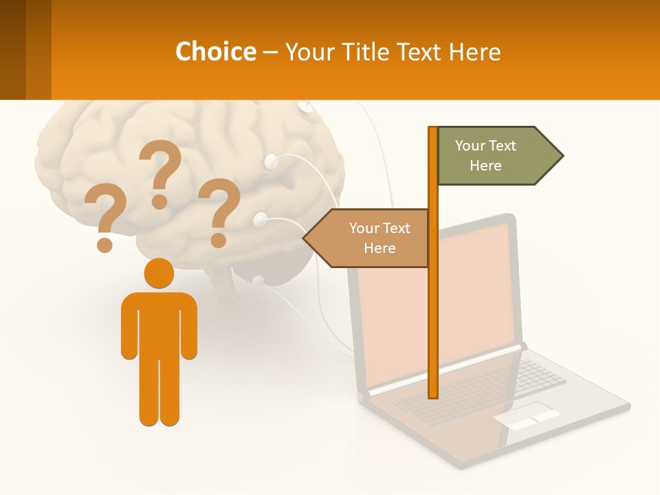 Connecting A Computer To The Brain PowerPoint Template