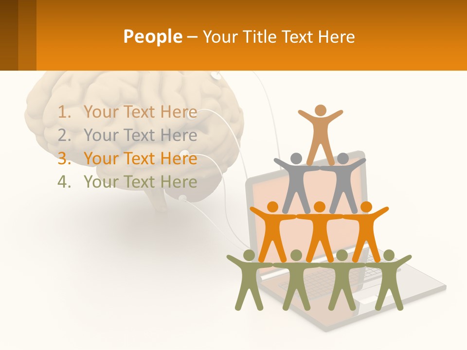 Connecting A Computer To The Brain PowerPoint Template