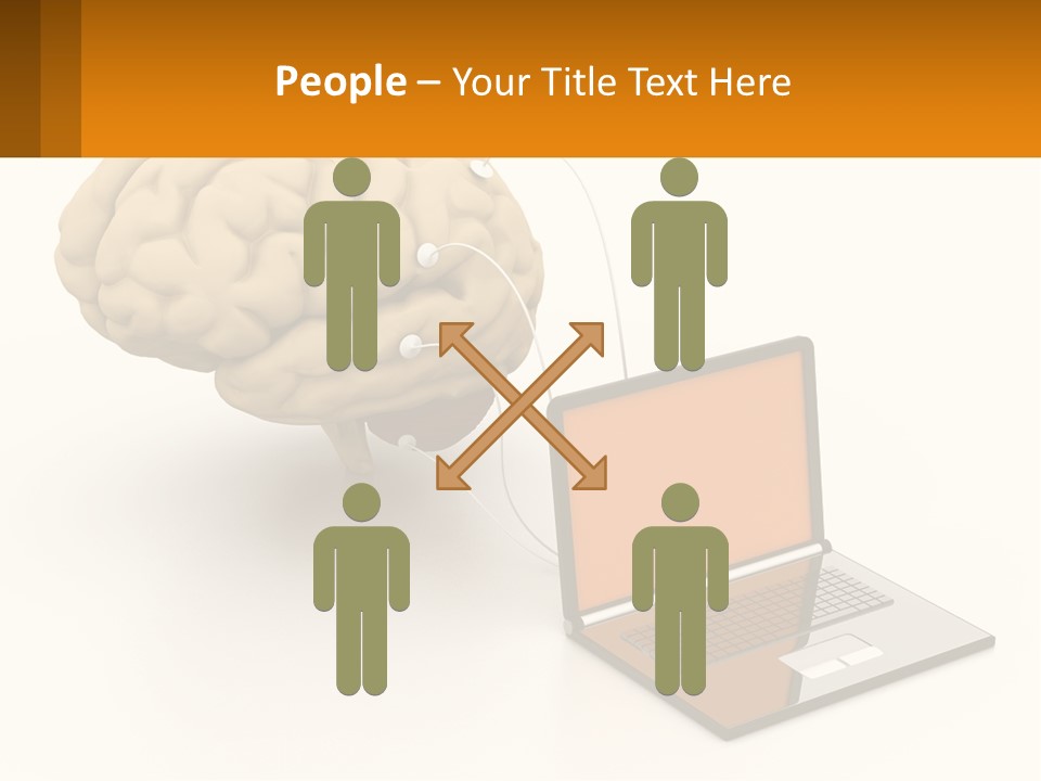 Connecting A Computer To The Brain PowerPoint Template