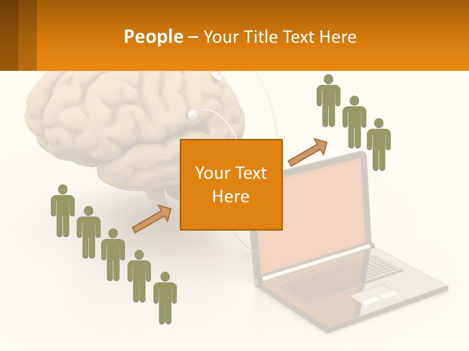 Connecting A Computer To The Brain PowerPoint Template