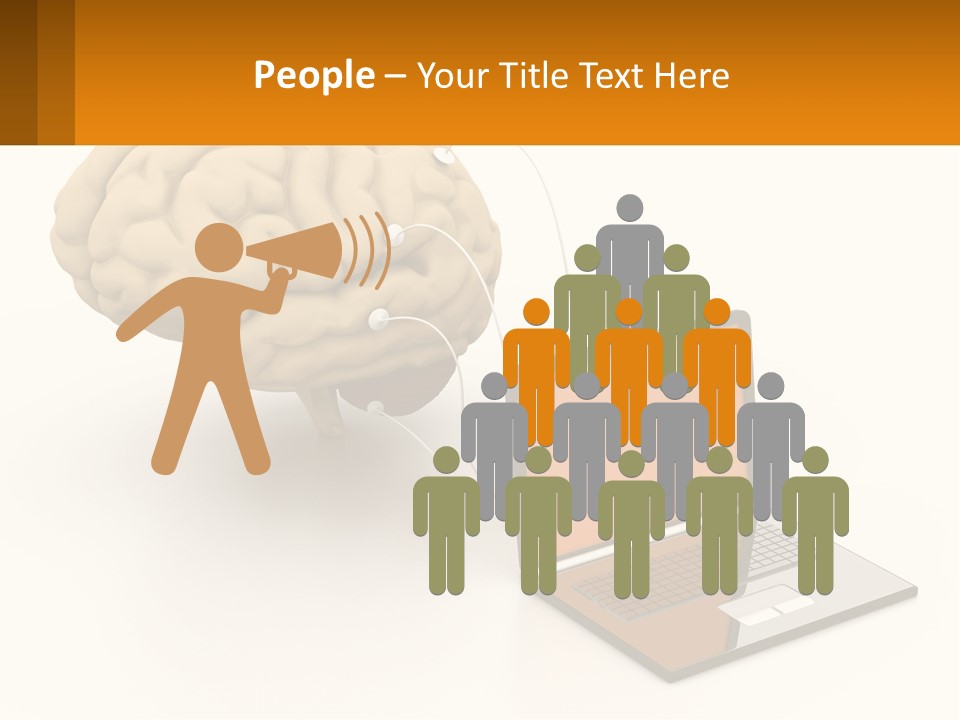 Connecting A Computer To The Brain PowerPoint Template