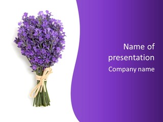 A Bouquet Of Lavender PowerPoint Template