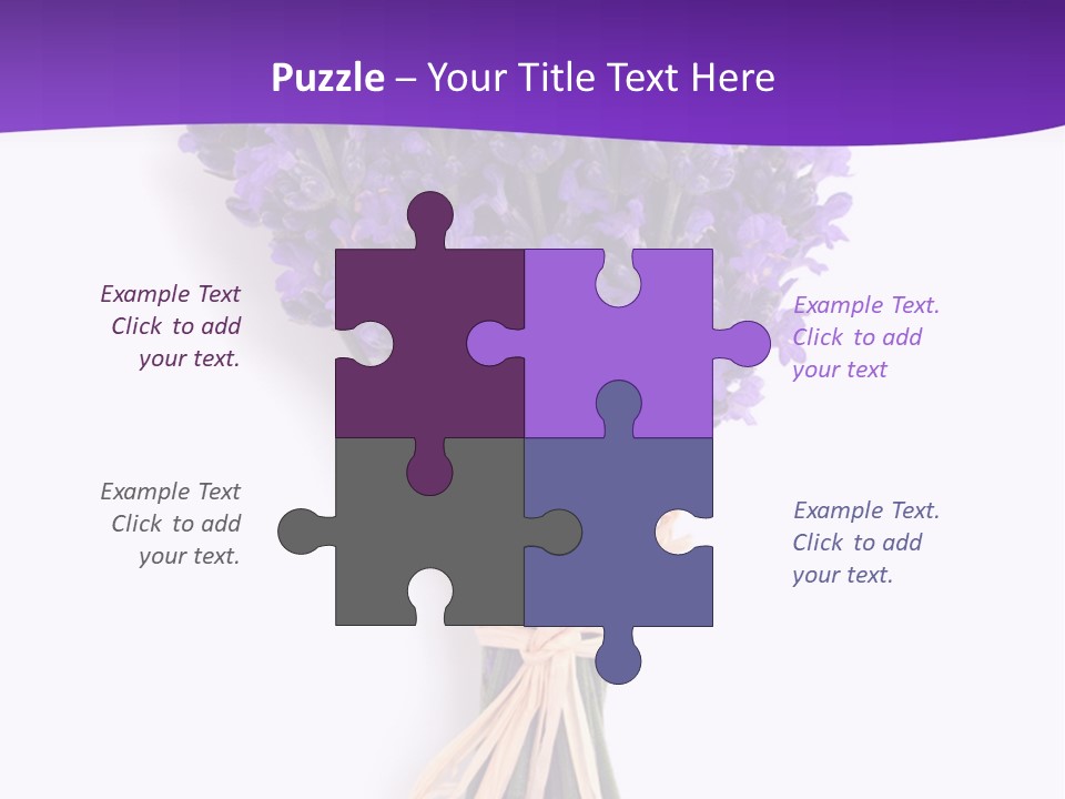 A Bouquet Of Lavender PowerPoint Template