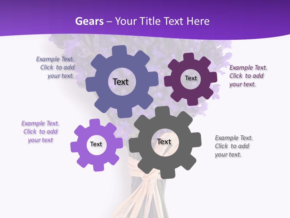 A Bouquet Of Lavender PowerPoint Template