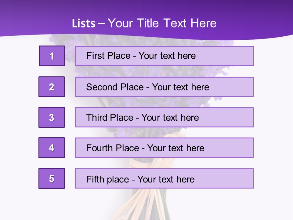 A Bouquet Of Lavender PowerPoint Template