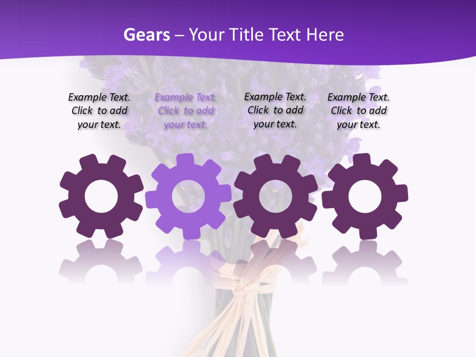 A Bouquet Of Lavender PowerPoint Template