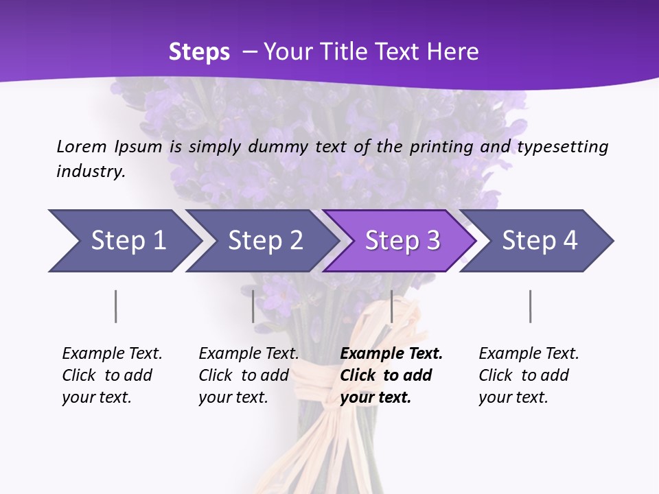 A Bouquet Of Lavender PowerPoint Template