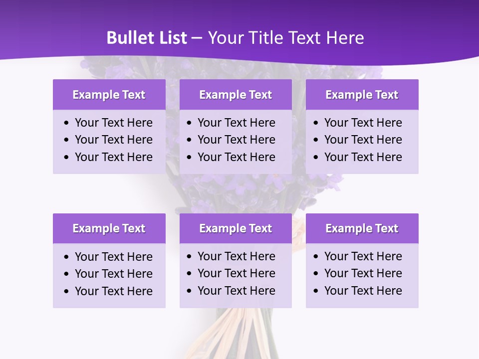 A Bouquet Of Lavender PowerPoint Template