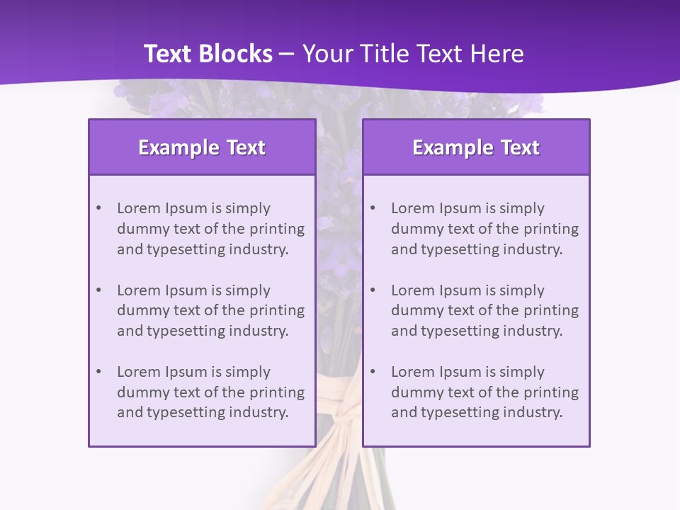 A Bouquet Of Lavender PowerPoint Template