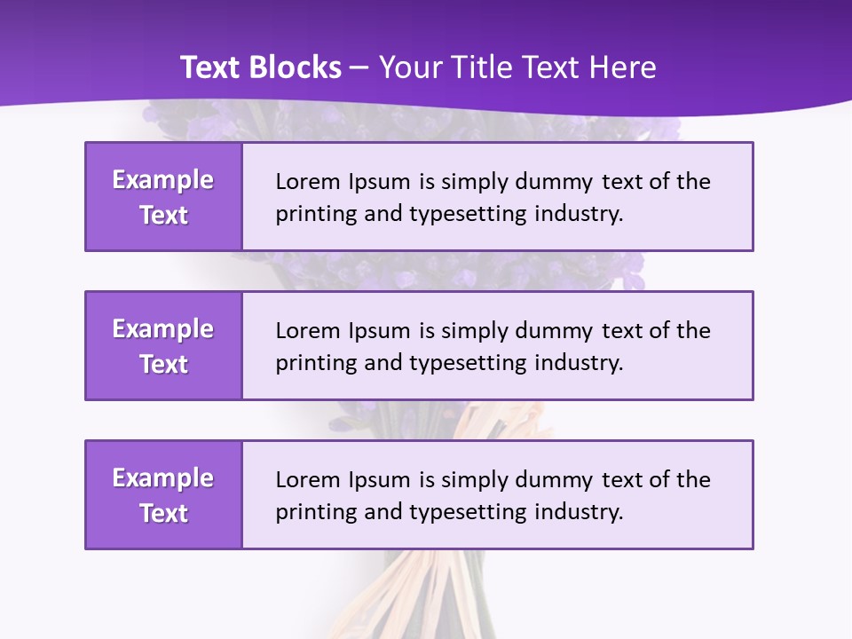 A Bouquet Of Lavender PowerPoint Template