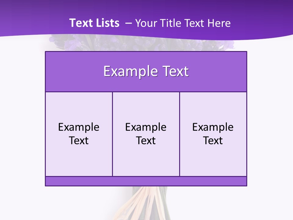 A Bouquet Of Lavender PowerPoint Template