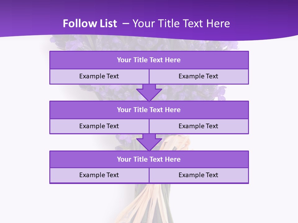 A Bouquet Of Lavender PowerPoint Template
