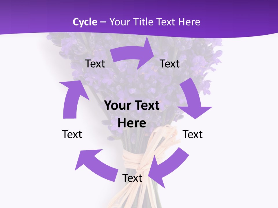 A Bouquet Of Lavender PowerPoint Template