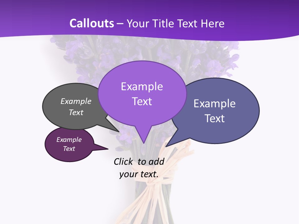 A Bouquet Of Lavender PowerPoint Template