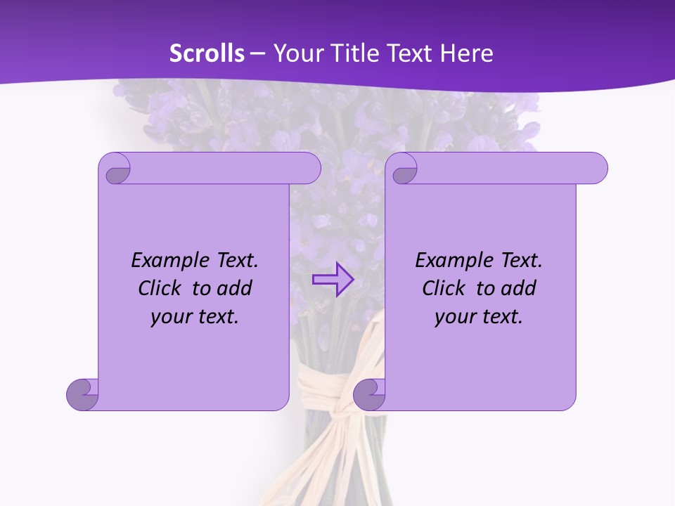 A Bouquet Of Lavender PowerPoint Template