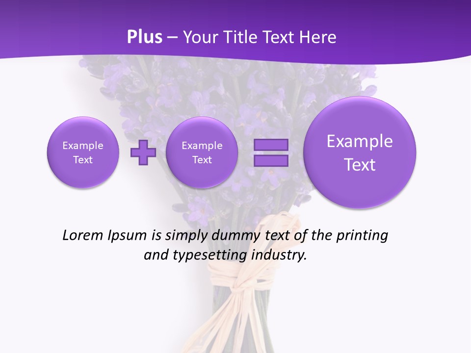 A Bouquet Of Lavender PowerPoint Template