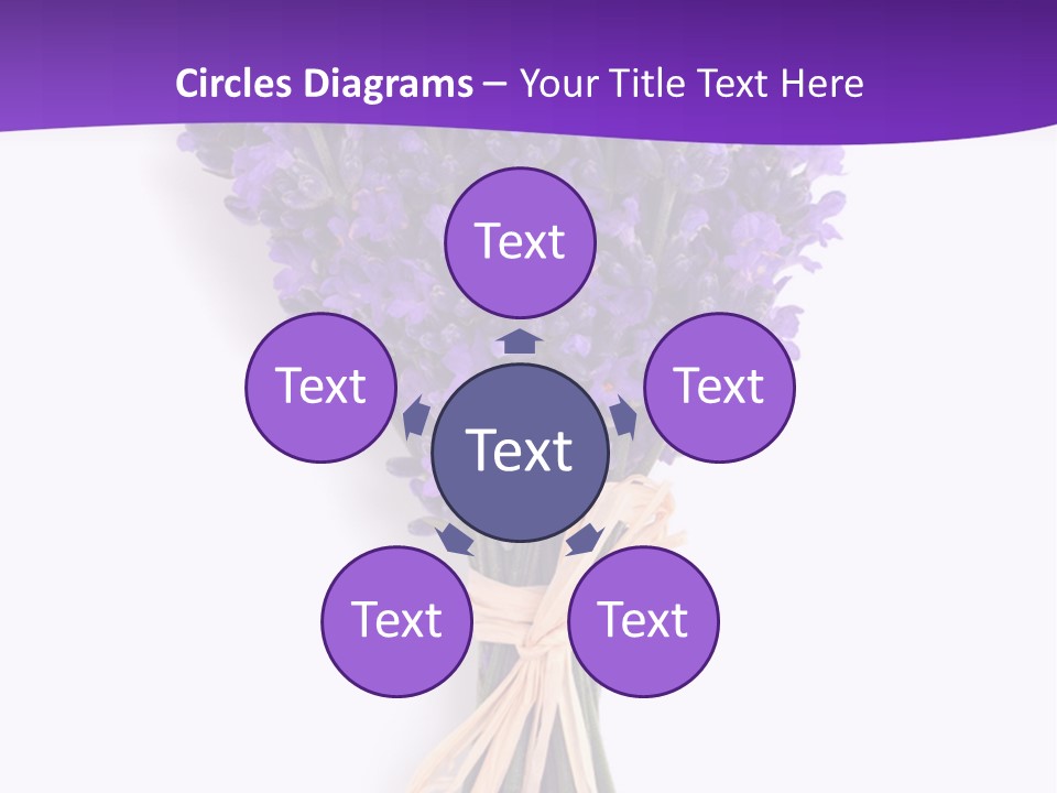 A Bouquet Of Lavender PowerPoint Template