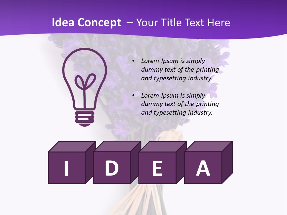A Bouquet Of Lavender PowerPoint Template