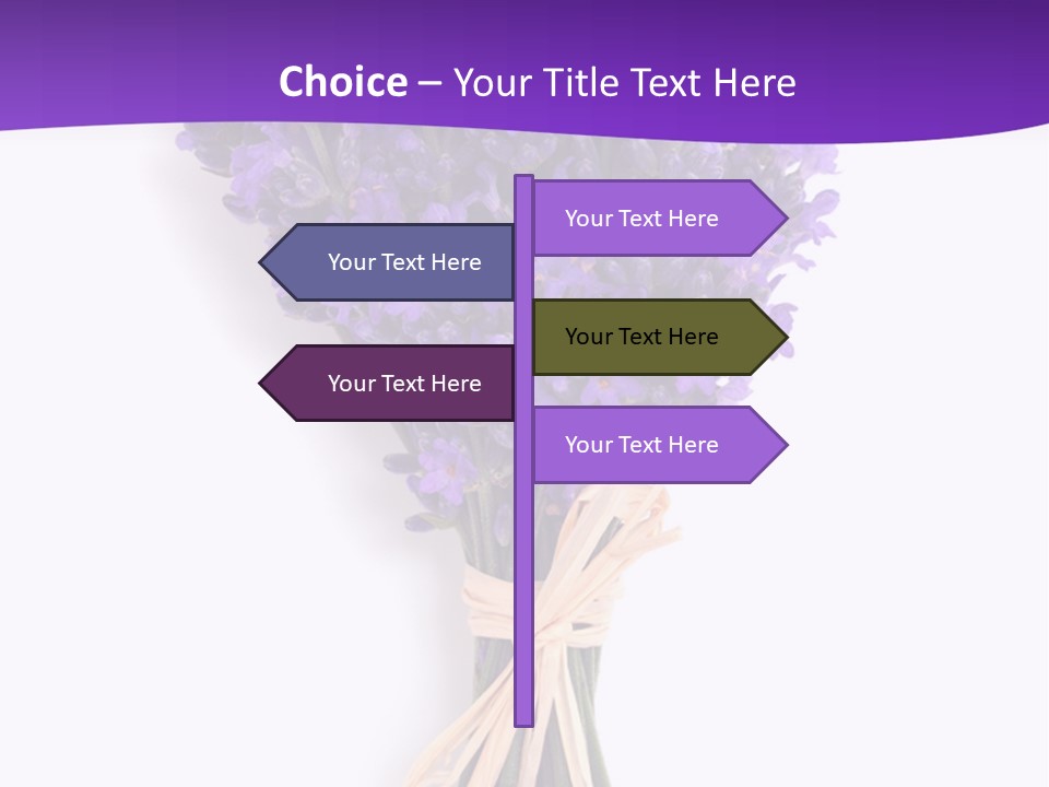 A Bouquet Of Lavender PowerPoint Template