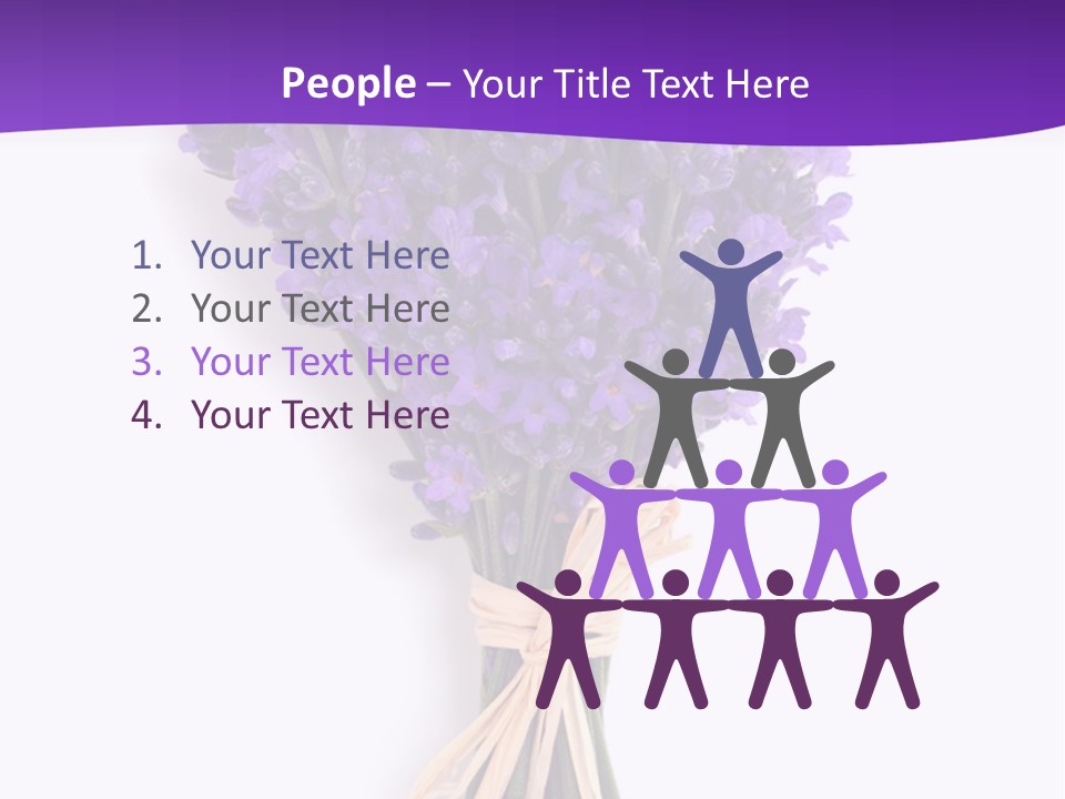 A Bouquet Of Lavender PowerPoint Template