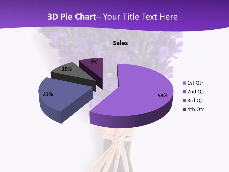 A Bouquet Of Lavender PowerPoint Template