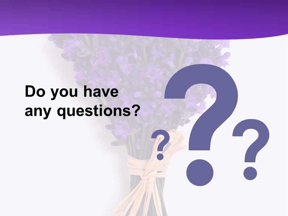 A Bouquet Of Lavender PowerPoint Template