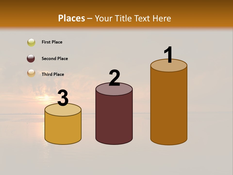 Sunset Over The Water PowerPoint Template