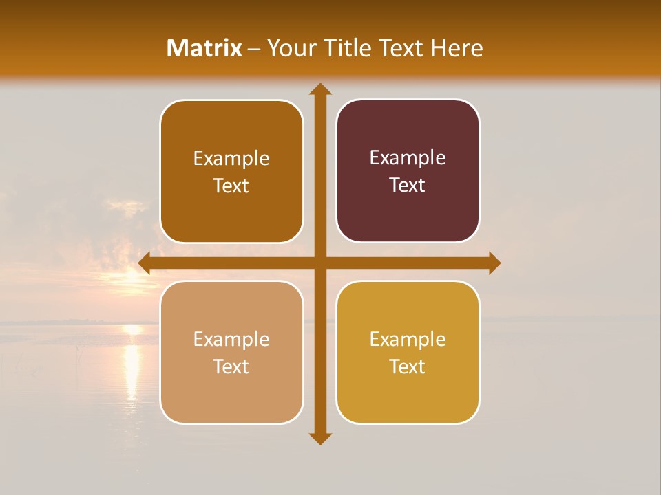 Sunset Over The Water PowerPoint Template