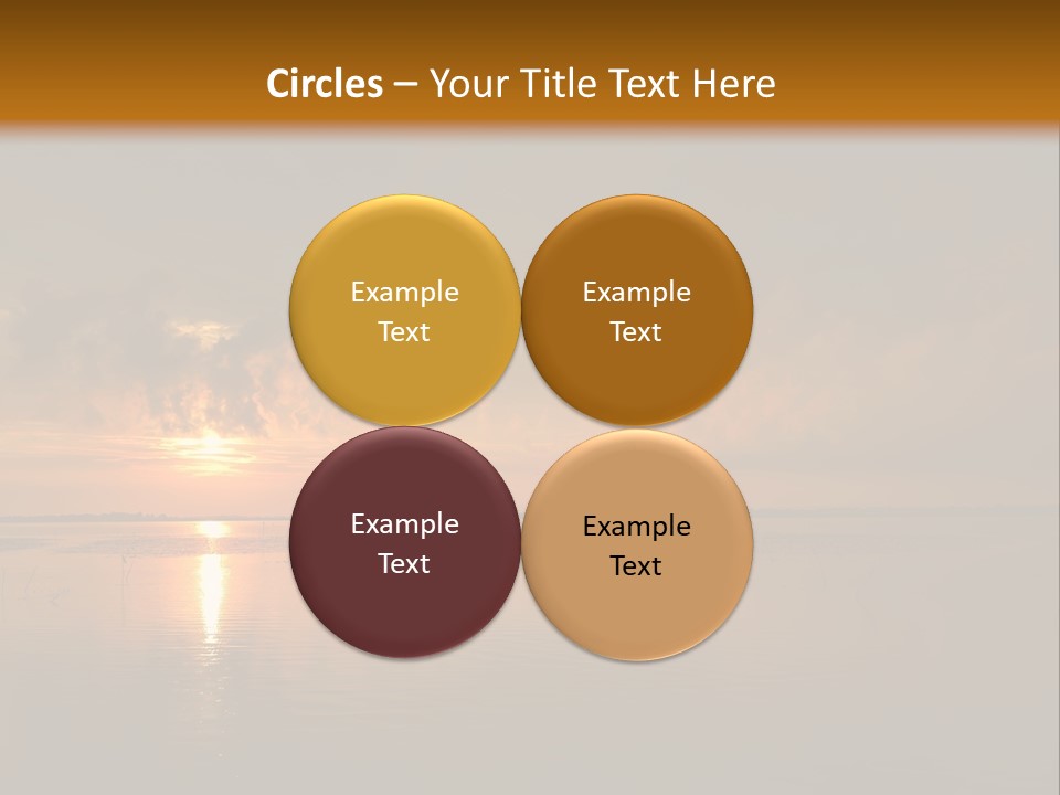 Sunset Over The Water PowerPoint Template