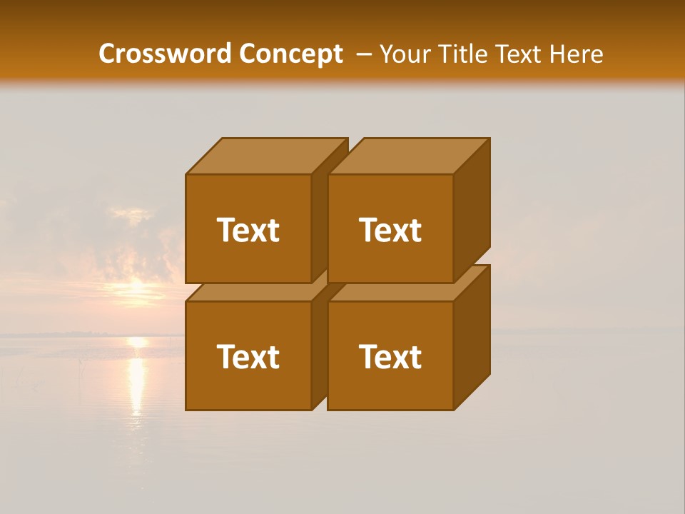 Sunset Over The Water PowerPoint Template